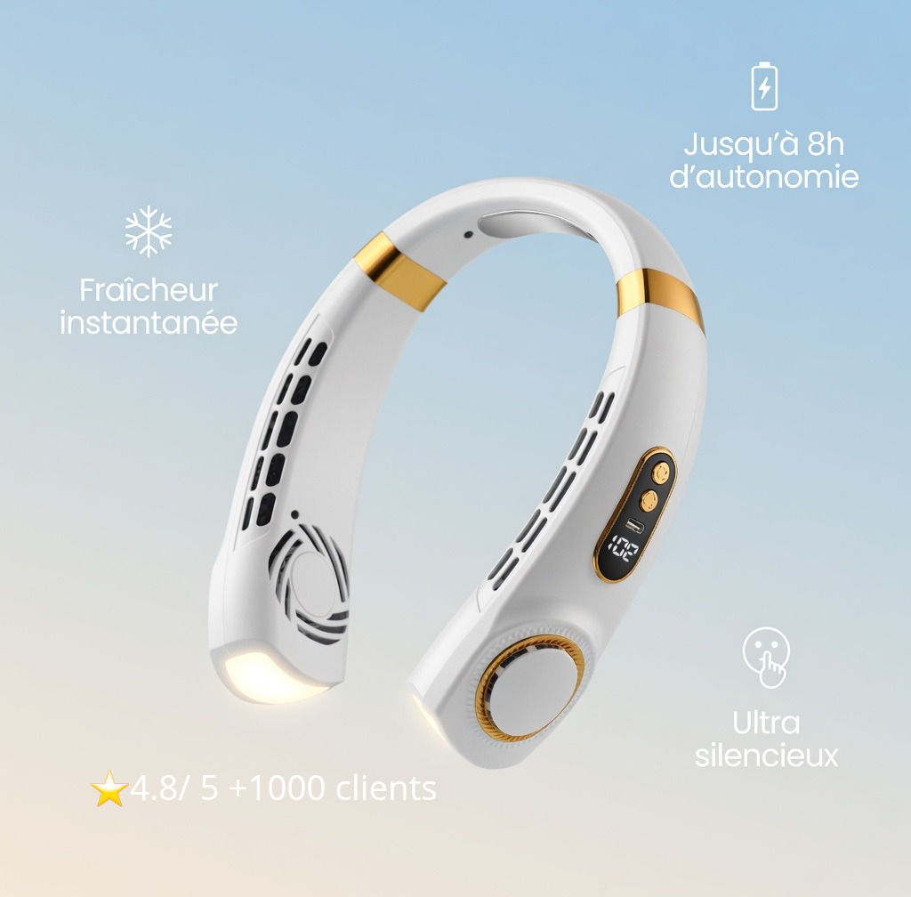 ❄️AirCool Pro™ – Ventilateur mains libres