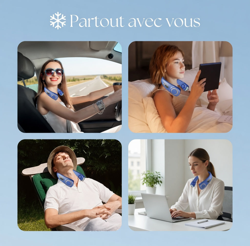 ❄️AirCool Pro™ – Ventilateur mains libres